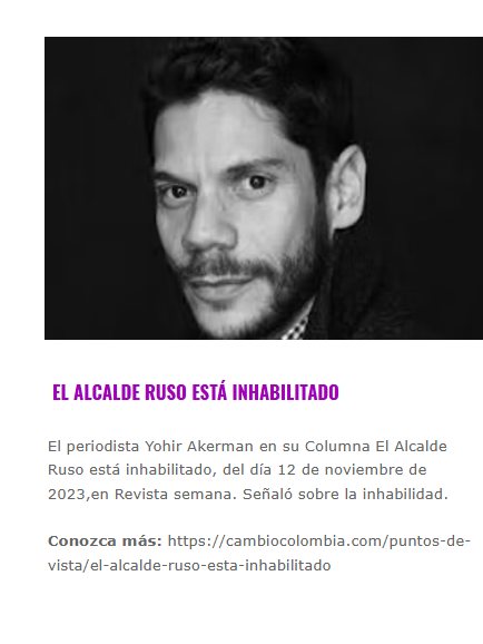 Mikhail Krasnov Alcalde de Tunja